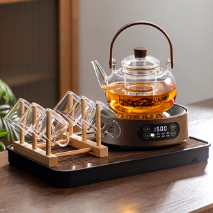 玻璃煮茶壶新款 小型电陶炉煮茶套装 泡茶器家用功夫茶具茶盘整套