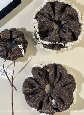 双层波点蝴蝶结大肠发圈