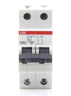 ABB直流微型断路器 S202M-C3DC 空气开关 2P 3A C型 直流空开