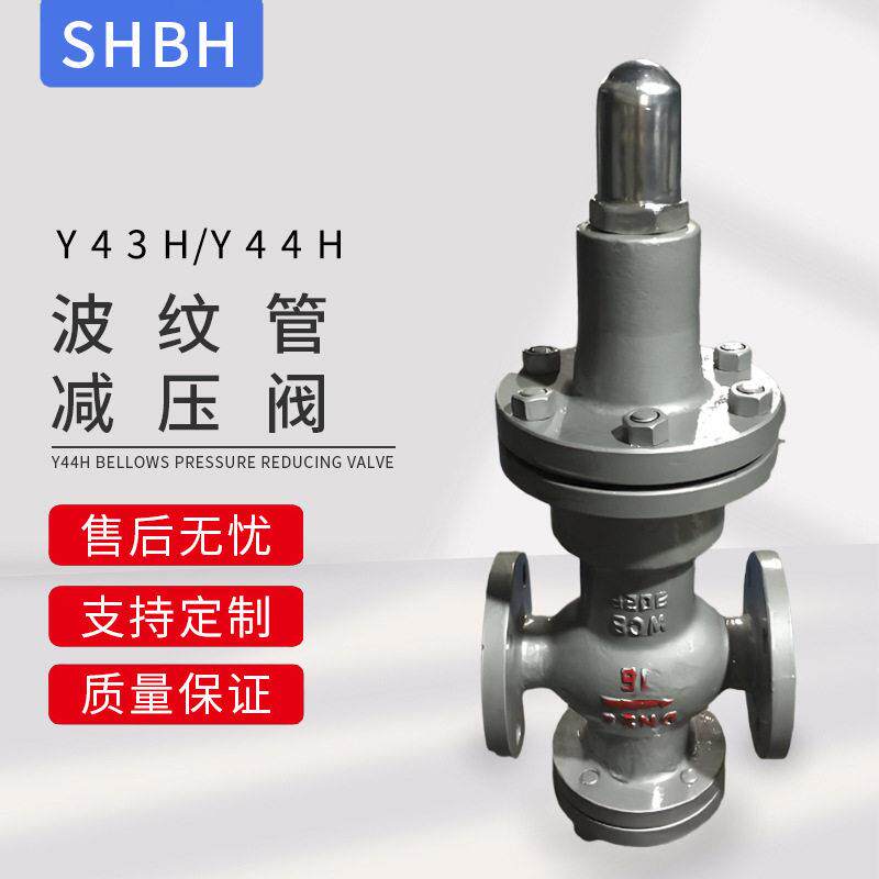 白湖阀门厂Y44H-25Z波纹管压阀蒸汽导热油蒸汽压阀可调压阀