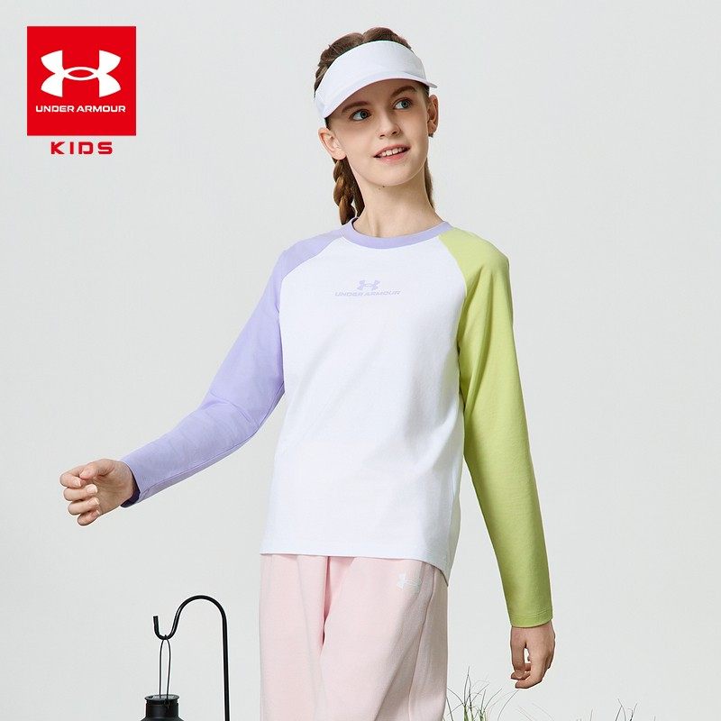 安德玛童装2026年春季新款儿童长袖T恤男童圆领套头运动休闲上衣,童装/婴儿装/亲子装,T恤,淘宝优惠券,粉丝福利购,淘宝优惠卷