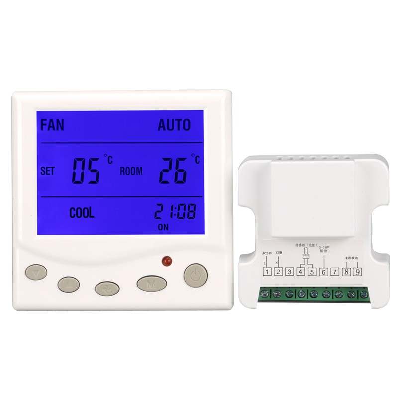 AC24V中央空调比例积分智能型模拟量0-10V温控器浮点型控制器面板