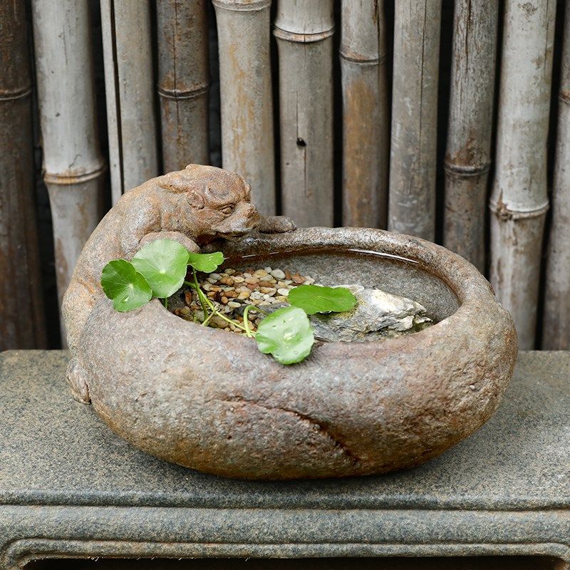 庭院阳台招财貔貅水培荷缸园布置创意小盆玄关装饰,家居饰品,花盆,淘宝优惠券,粉丝福利购,淘宝优惠卷