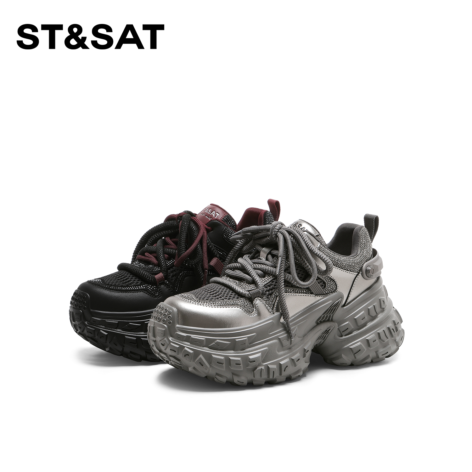 星期六官方旗舰店厚底增高老爹鞋