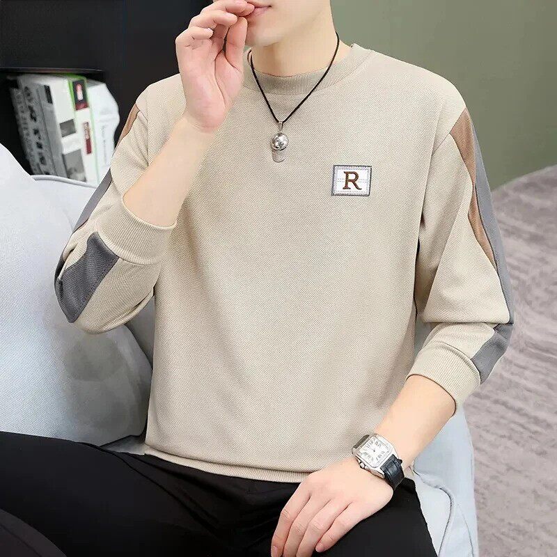 嘉禾轻奢鞋服2男宽松圆领卫衣长袖秋季新款打底套头潮流百搭休闲