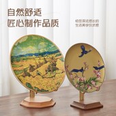 盘子支架赏盘实木托茶饼架瓷盘奇石展示架子碟子黄铜装 饰底座