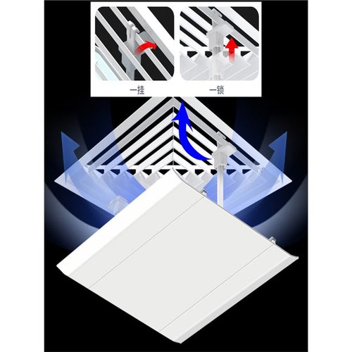 正方形吸顶天机中央空调出风口挡风板遮风板风管机防直吹导风罩