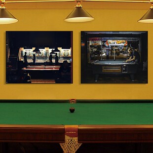 工业风桌球室挂画台球厅娱乐会所撞球馆装饰画复古桌球背景墙海报