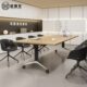 折叠培训桌椅培训机构带轮办公桌会议桌长条桌长桌可折叠移动桌子