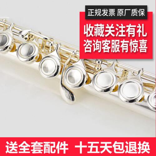 长笛乐器C调16孔闭键长笛 初学考级西洋笛乐器