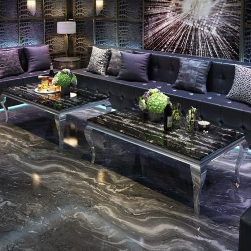 ktv茶几大理石不锈钢欧式会所酒吧店清吧台沐足包厢钢化玻璃岩板