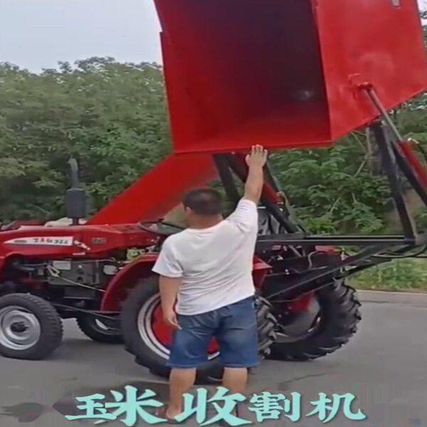 大型玉米联合收割机单缸皮带割台苞米棒秸秆收获机 背负式三行机