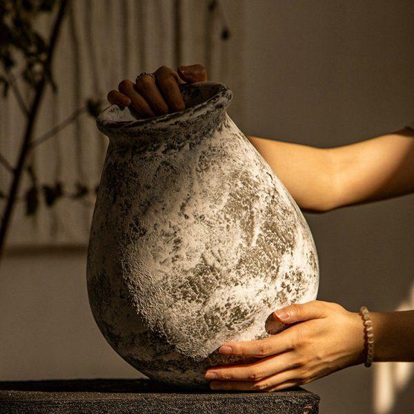 台面中古花瓶干花陶罐禅意陶瓷复古土陶民宿酒店插花粗陶花盆摆件,家居饰品,花瓶,淘宝优惠券,粉丝福利购,淘宝优惠卷