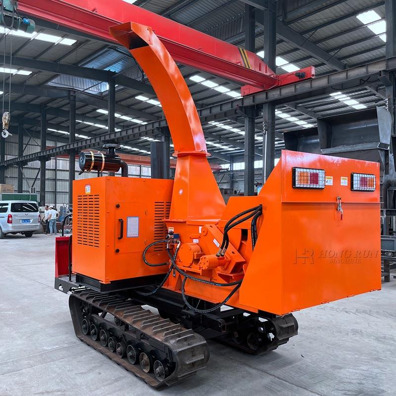 现货出售履带式园林果园碎枝机竹子树枝破碎机多功能木材粉碎机