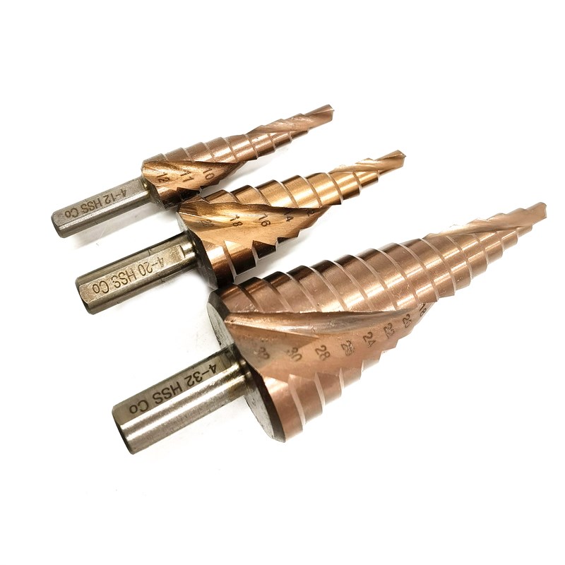 含钴宝塔钻头不锈钢专用铁板金属打孔孔器扩孔多功能螺旋阶梯钻