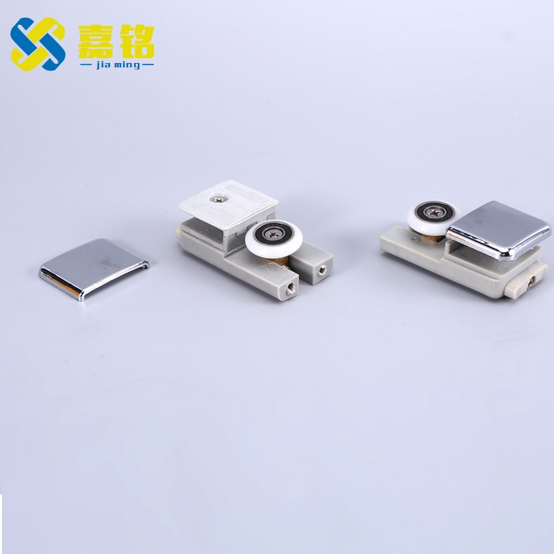 老式淋浴房滑轮一字型移门推拉玻璃移门滚轮子浴室卫生间下滑轮