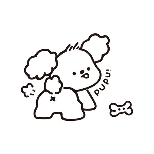 卡通小狗门贴纸玻璃卧室儿童房间布置床头装饰画电视背景墙挂件