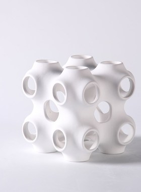 现代极样板房间电视柜书桌玄关软装饰品室内设计镂空创意摆件