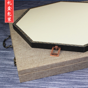 面空白团扇子真丝熟绢工笔绘画创作客厅玄关书房悬挂式宫扇挂屏