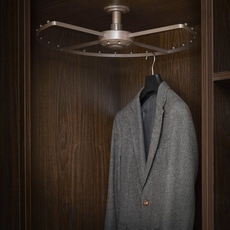 苏柏瑞衣帽间旋转衣架衣柜转角裤架多功能挂衣器0度旋转衣物篮