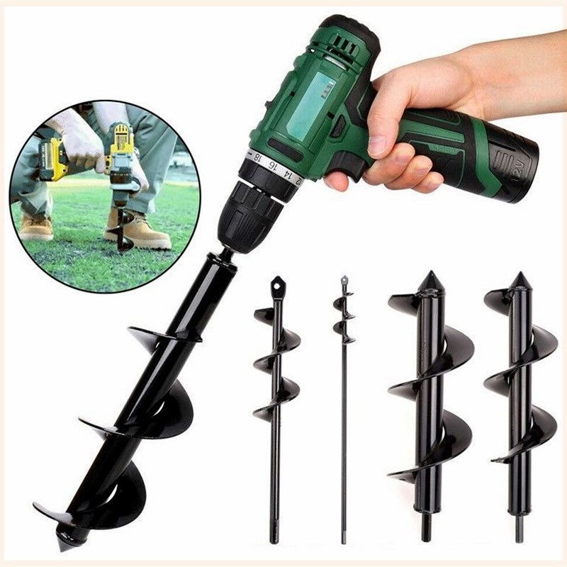 种花种草种菜地钻钻头螺旋叶片充电钻手电钻园林绿化松土施肥钻头