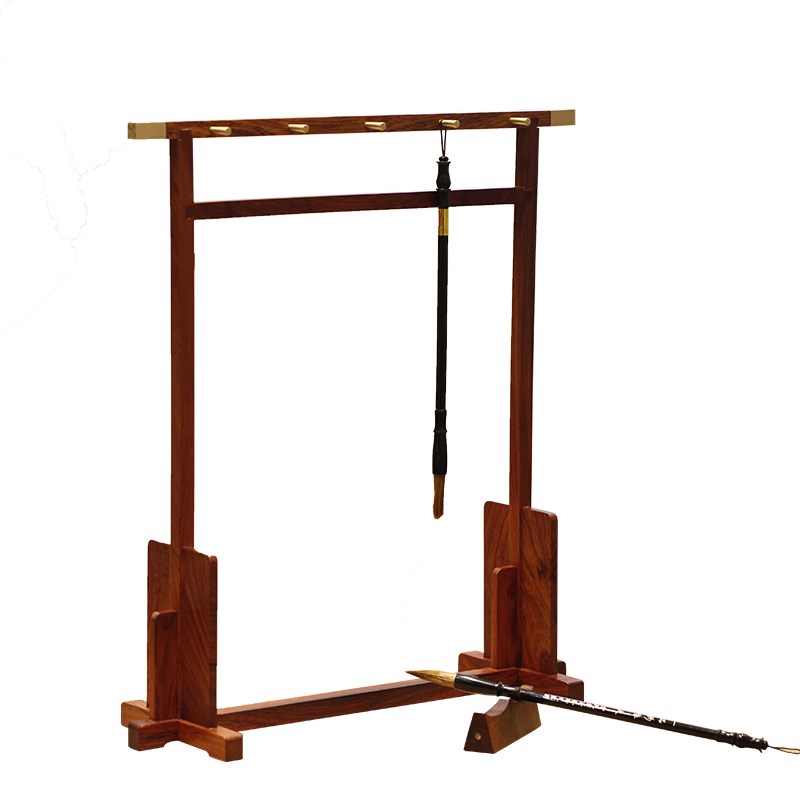 架毛笔挂红木笔架毛笔挂架笔搁高档礼品创意书法文房用品可拆