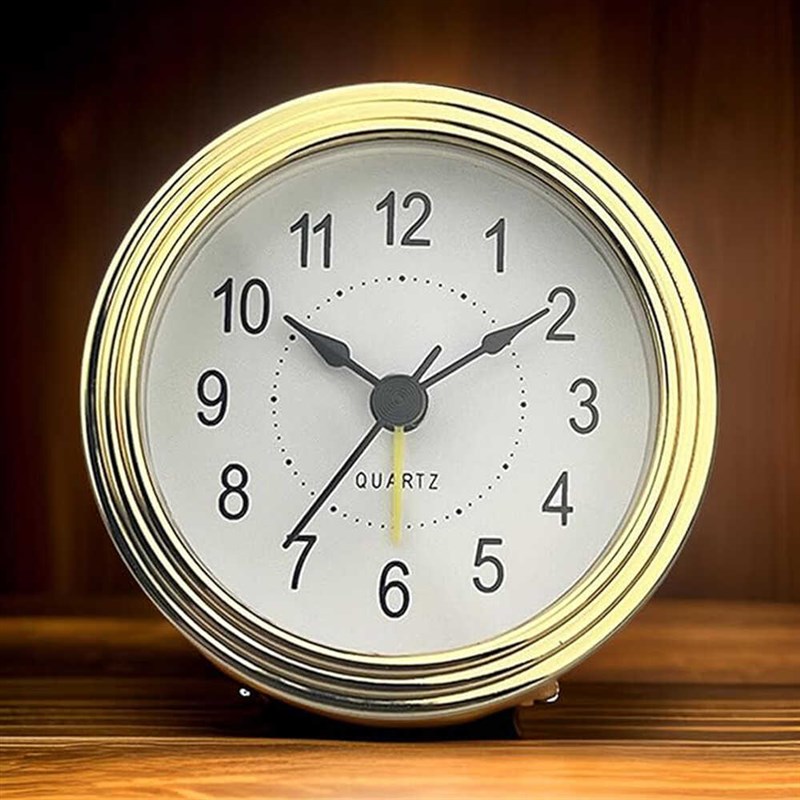 直径78mm闹钟头diy床头卧室台式时钟儿童房桌面摆件圆形闹钟胆