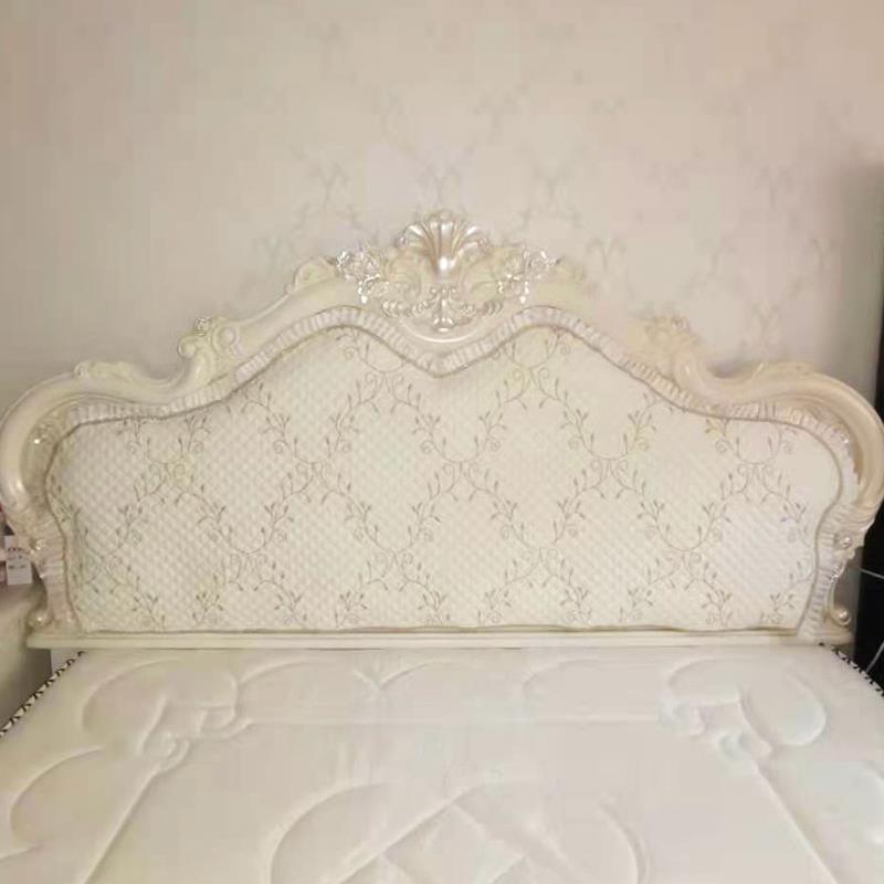 床头贴弧形加厚软包欧式床头套沙发床靠枕防尘罩靠垫套米黄色定做