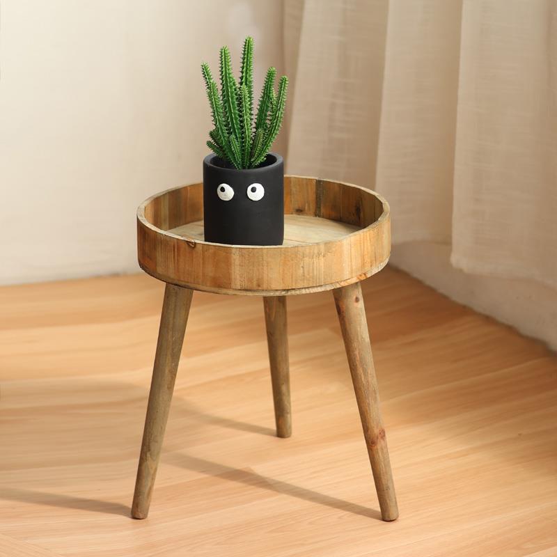 复古实木花架多肉装饰收纳置物架客厅阳台小茶几花几摆设花盆托架