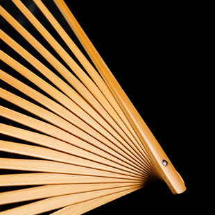 施贵妃名师郑立刚手工9寸折扇文玩扇子玉竹扇骨收藏苏工空白扇面