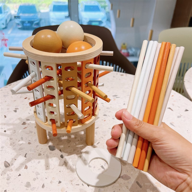 儿童木质比萨斜塔抽木棍桌面游戏锻炼手眼协调逻辑思维益智力