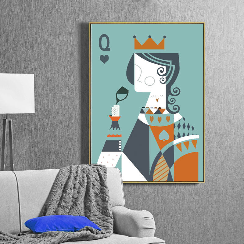 国王皇后挂画现代个性创意装饰画棋牌室扑人物玄关壁画,家居饰品,现代装饰画,淘宝优惠券,粉丝福利购,淘宝优惠卷