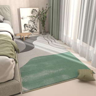 长条床边地毯田园风客厅地毯羊羔绒卧室床前沙发茶几毯飘地垫