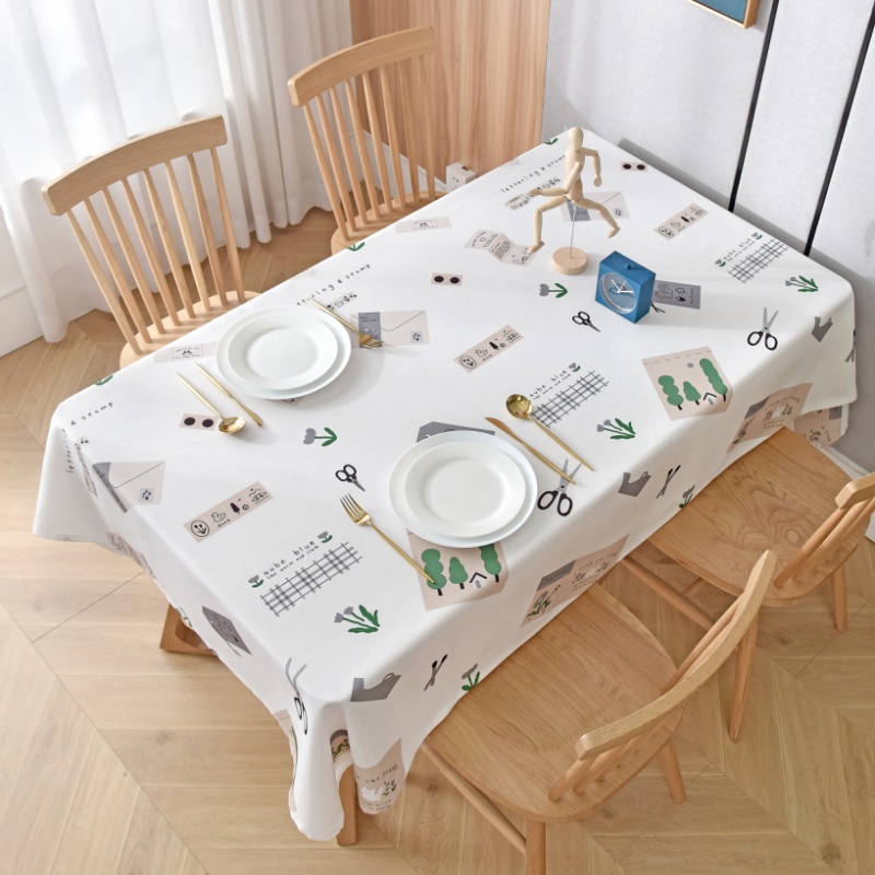 幼儿园桌布防水防油免洗美术室绘画画小清新耐脏可爱卡通桌子布套