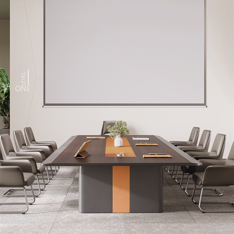 高档会议桌大长桌子现代办公室会桌椅长条接待桌会议台