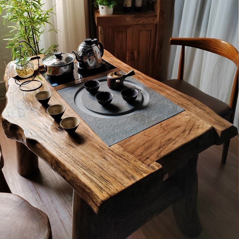 实木厚板茶桌椅阳台喝泡茶桌装一体功夫茶几茶台小户型,住宅家具,家用茶台/茶桌,淘宝优惠券,粉丝福利购,淘宝优惠卷