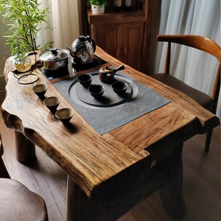 实木厚板茶桌椅阳台喝泡茶桌装一体功夫茶几茶台小户型