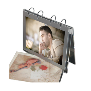 创意台历插页式翻页相册水晶摆台相框寸精致