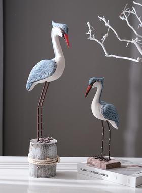 地中海海洋风格海鸥海鸟儿童房样板房电视柜家居隔板装饰摆件礼物