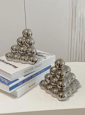 金字塔书挡摆件假书玄关电视柜轻奢高档家居客厅书房桌面装饰品