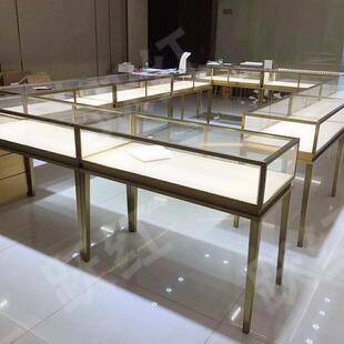 珠宝展柜展示柜柜台定做砖石蜜蜡眼镜砖石奢侈品玻璃柜陈列柜定制