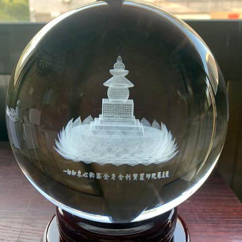 佛堂用品供养舍利子莲花舍利塔摆件佛塔水晶球摆件礼品生日礼物