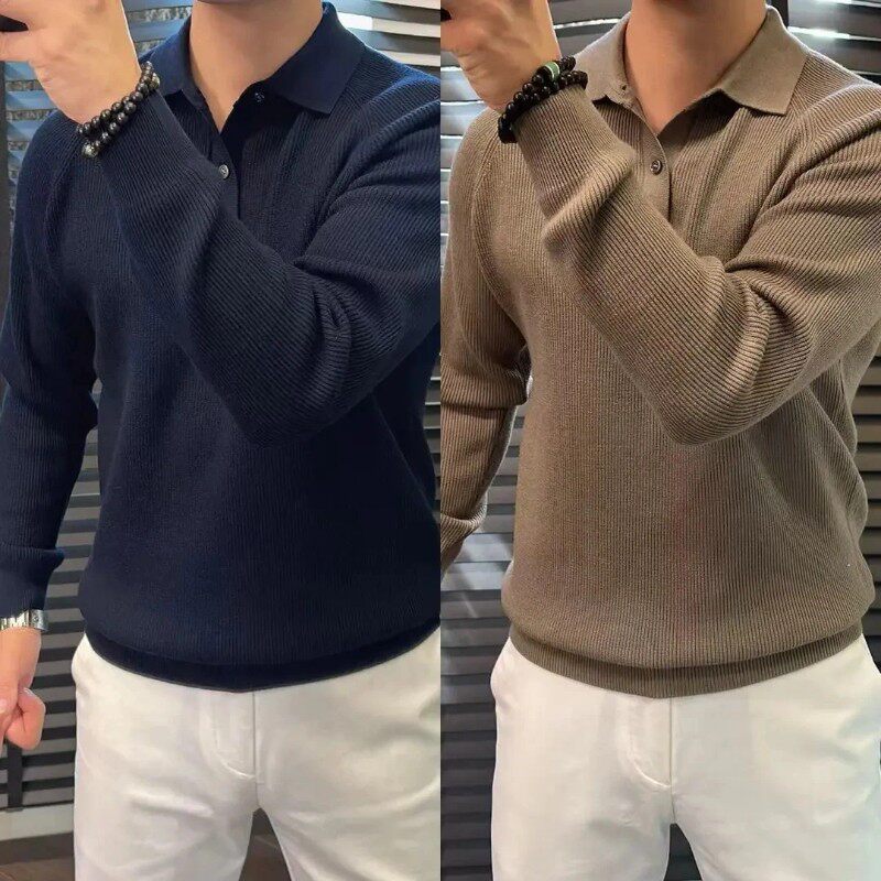 佐岸轻奢严选男装秋冬款绵羊毛莱赛尔男士针织g衫高级感轻奢毛衣