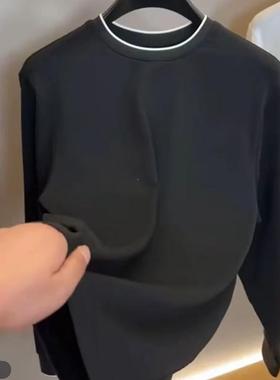 品天下轻奢秋冬新款轻奢卫衣长袖潮zH流上衣休闲百搭宽松男士打底