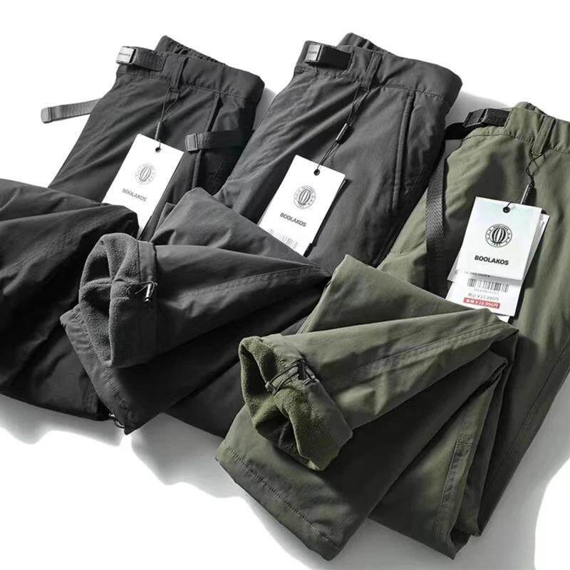 宏盛鼎级男装加绒加厚防风防水男女机能裤运动休闲冲锋裤滑雪裤