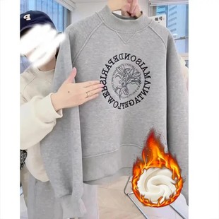 叶老板轻奢男A装秋季重工刺绣加绒款重磅冬季韩版百搭宽松圆领卫