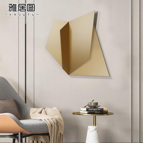 简约创意金属立体壁挂玄关墙面装饰酒店样板房软装装饰品墙饰挂件