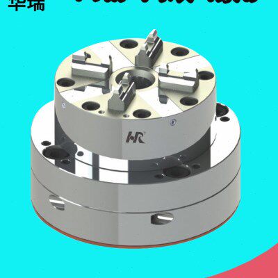 火花机头快速卡盘er夹具铜公放电夹头座D100型气动手动转向侧90度