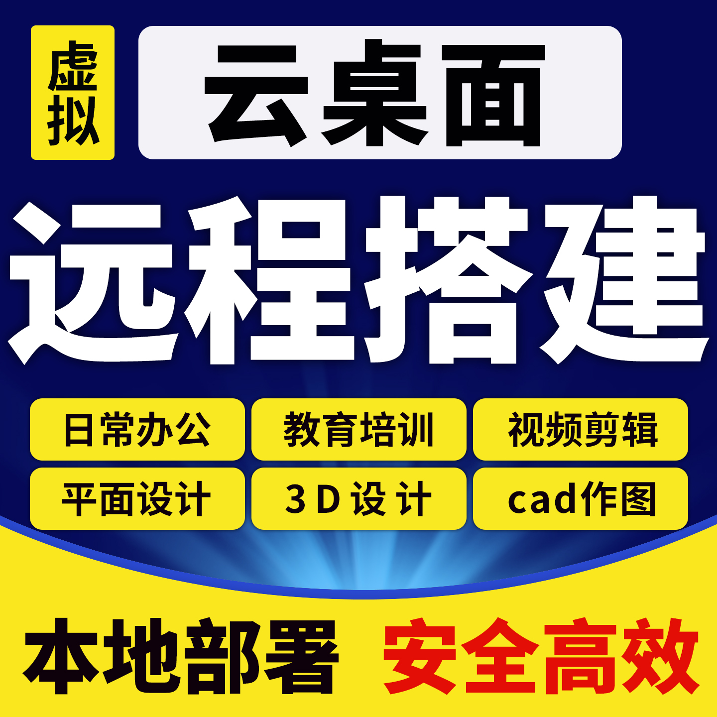 云桌面私有化VDI远程办公高性能系统基础架构瘦终端服务器部署