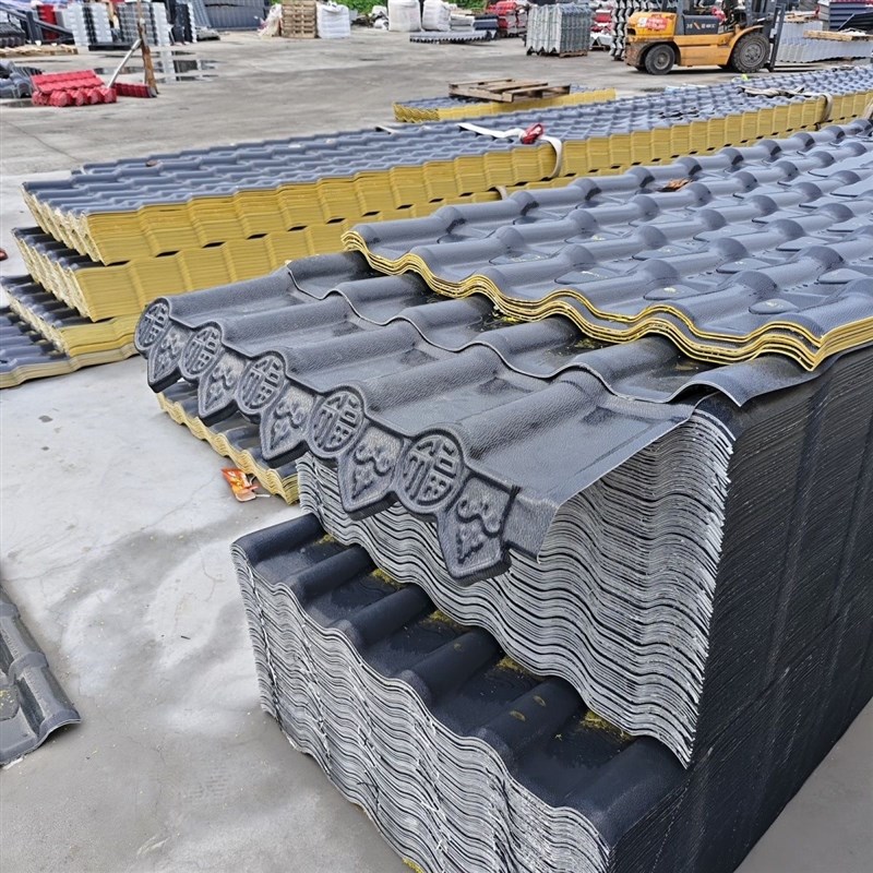 树脂瓦延长滴水檐房檐延长板屋檐瓦装饰仿古一体瓦围墙瓦院墙